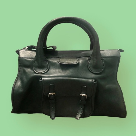 Chloe Handbags - Chloe Edith Green Leather Shoulder Bag